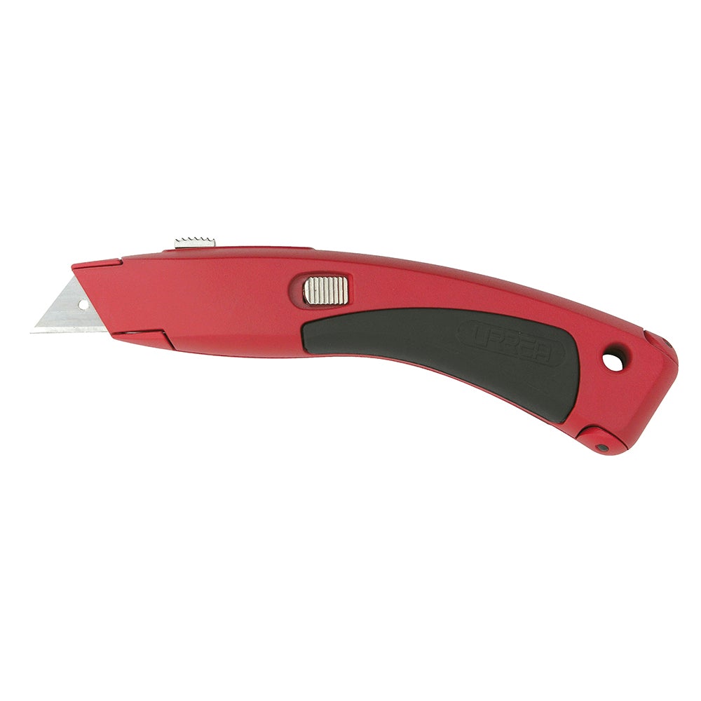 NAVAJA UTILITARIA RETRÁCTIL CURVA DE 7-1/2", CUERPO DE ZAMAC URREA