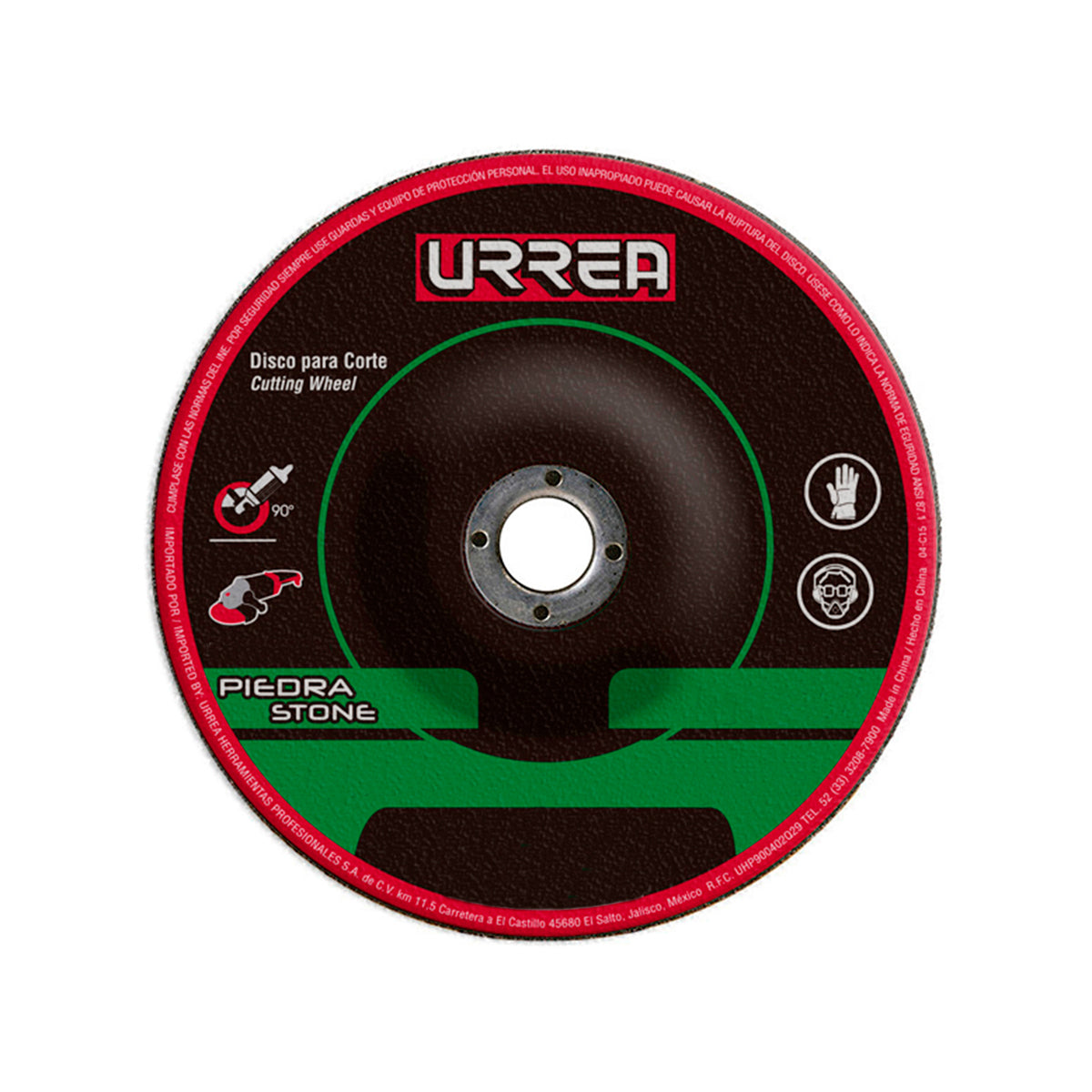 DISCO ABRASIVO TIPO 1 PARA PIEDRA 9" X 5/64" URREA
