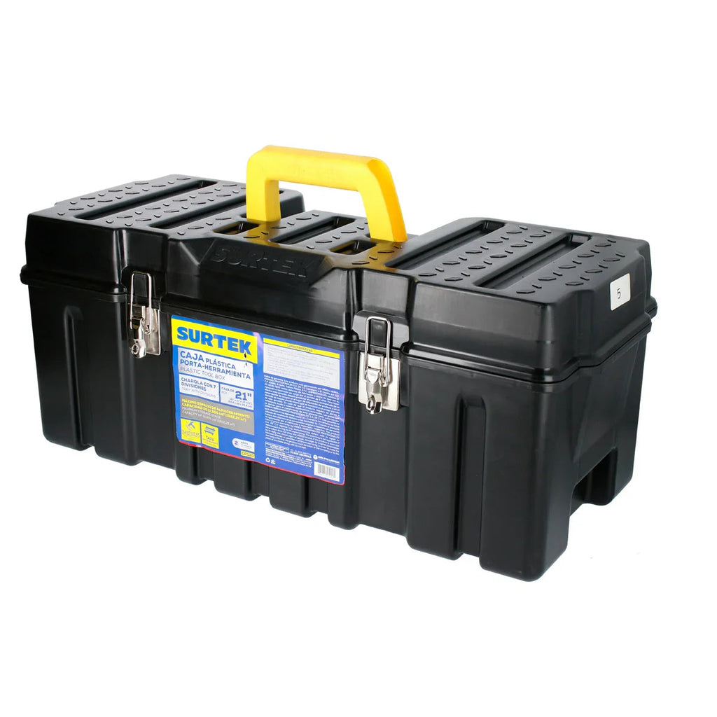 Caja Portaherramientas 26"x10"x10" con Broches Metálicos - SURTEK CPS26