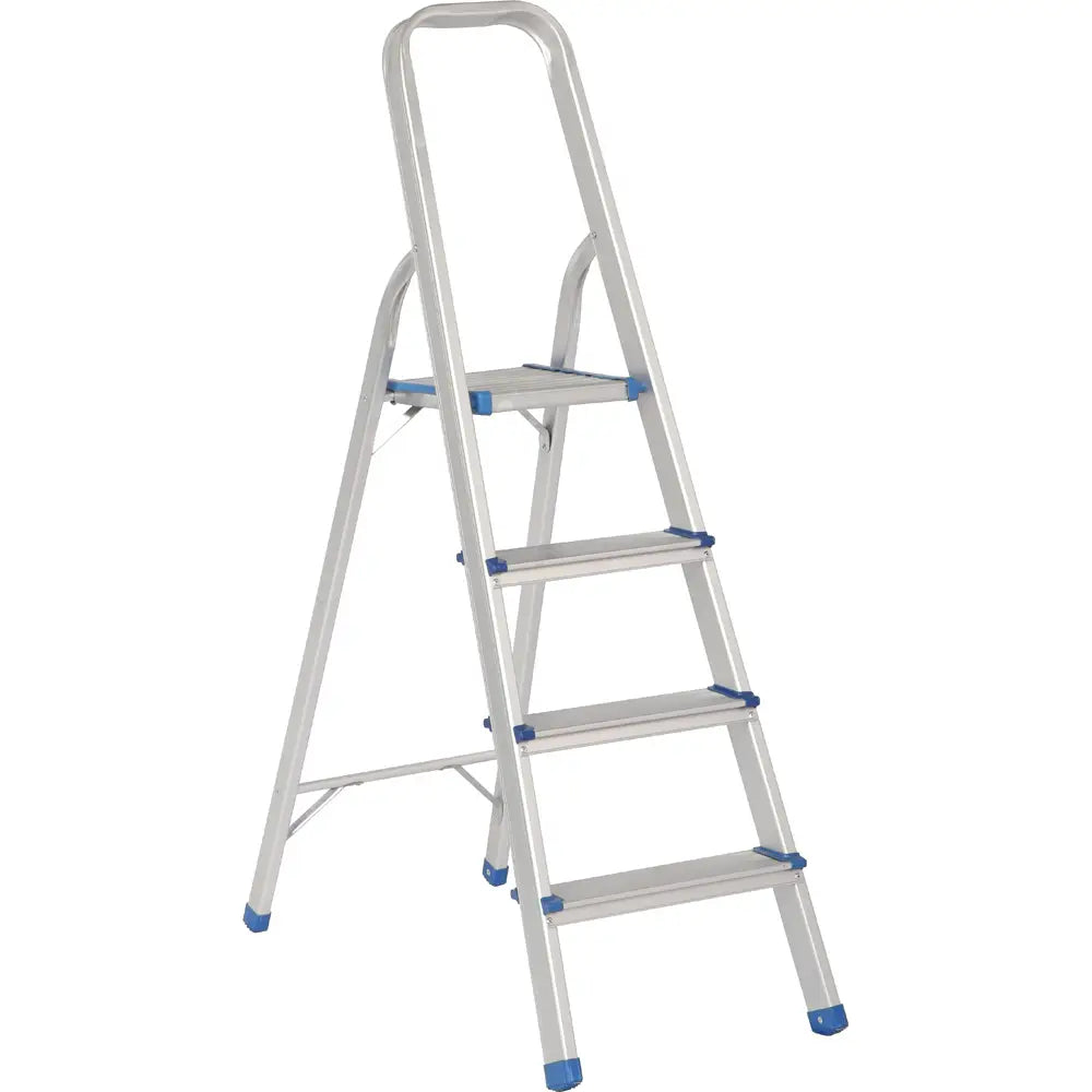 Escalera Plegable Tipo Taburete De Aluminio Con 4 Peldaños 128 cm | 160 kg | Surtek ETTA4