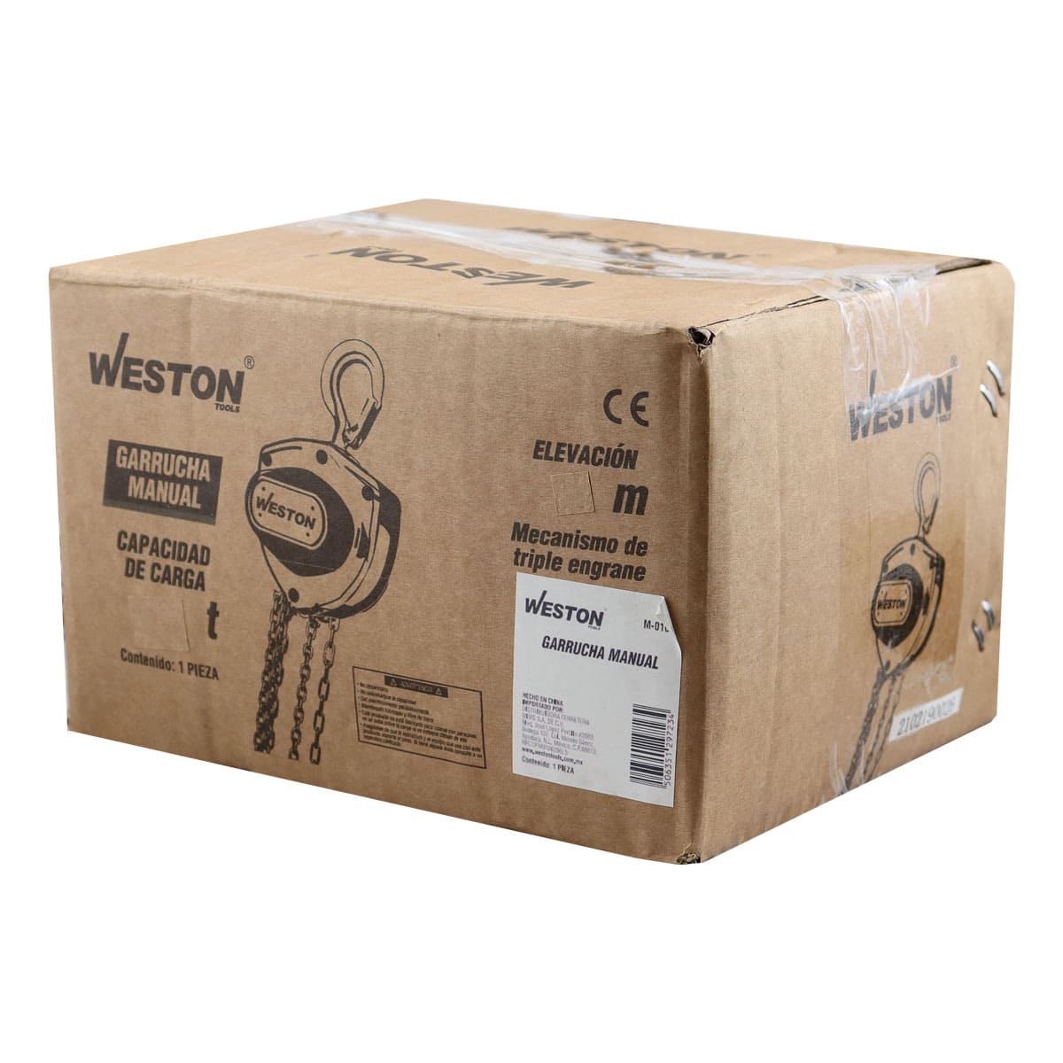 Garrucha Manual Grado 80 Capacidad 1 t Elevación 3 m — Weston Tools M-01080
