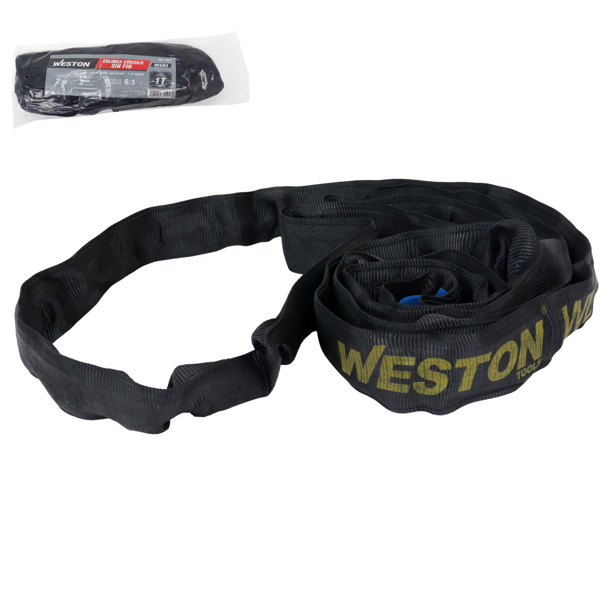 Eslinga Círculo sin Fin 2 Capas 1 T 2 m Poliéster 50.8 mm — Weston ME-1227