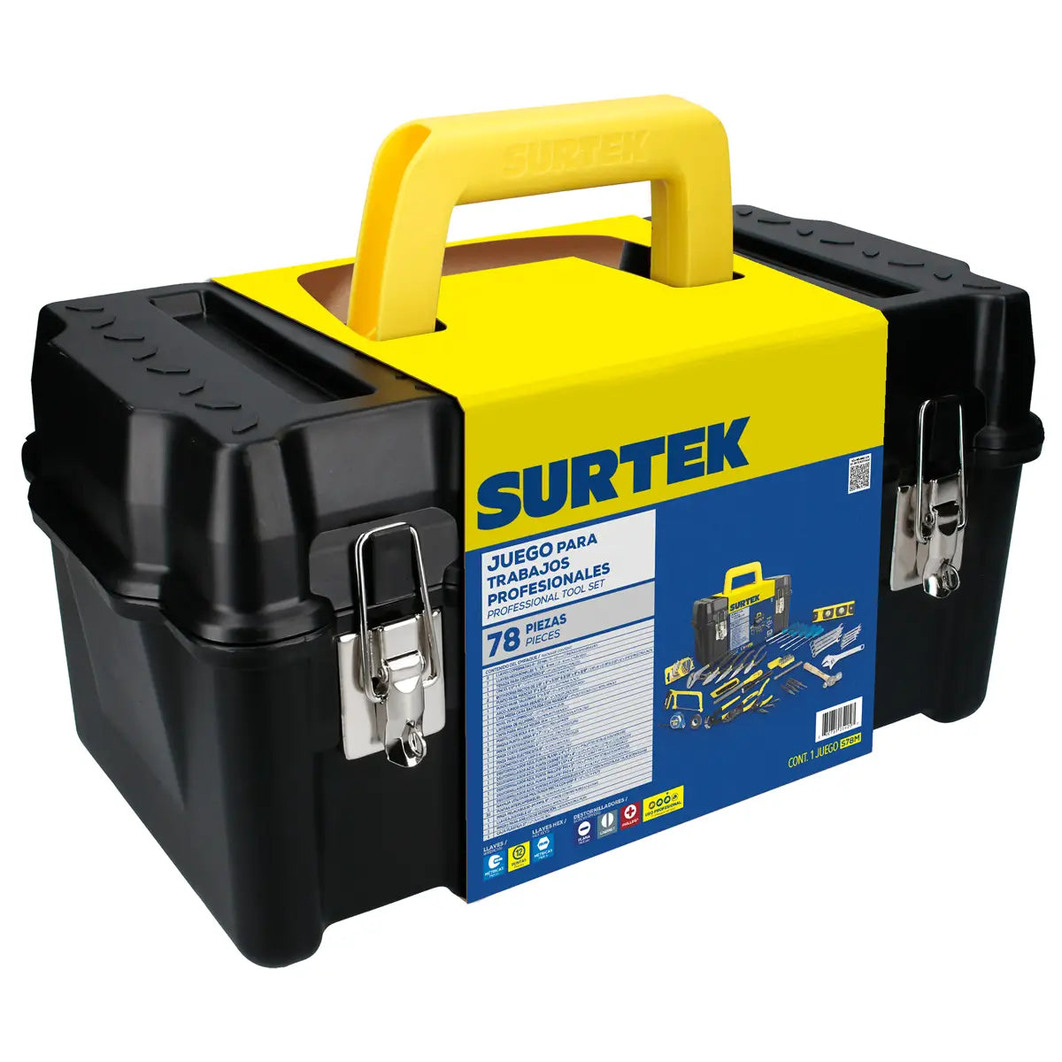 Juego De Herramientas Métrico 78 Piezas Con Caja - Surtek S78M