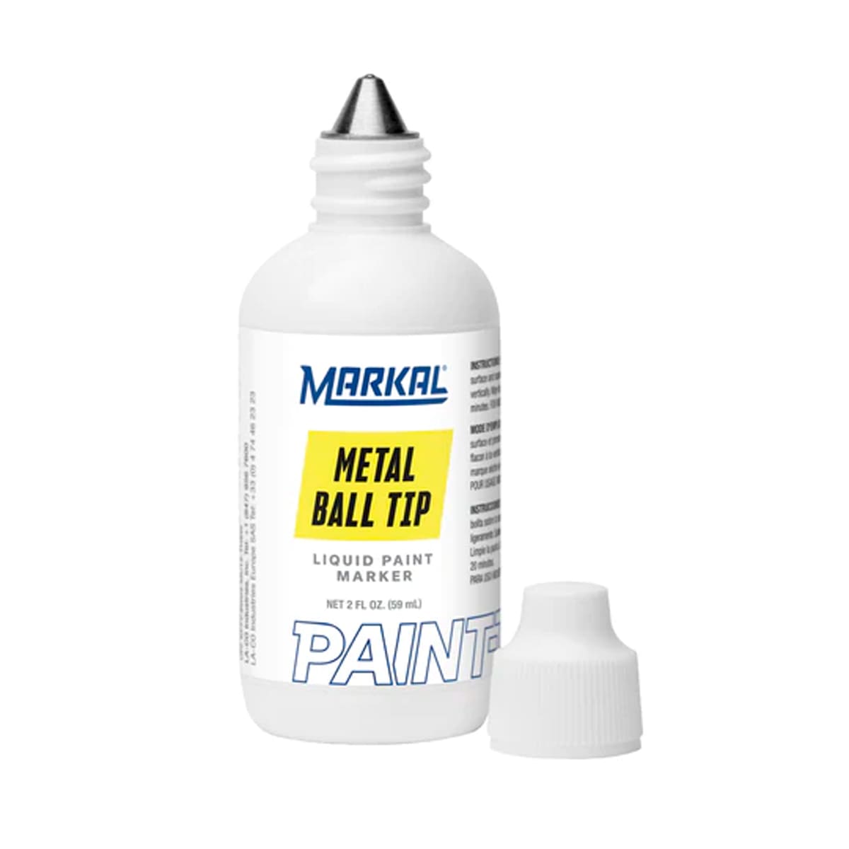 Marcador de Pintura Líquida Ball Paint Marker Amarillo Punta 1/8" — Markal 84621
