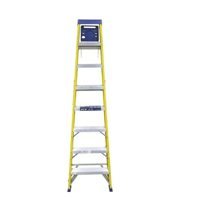 Escalera de Tijera Tipo II, Fibra de Vidrio con 7 Peldaños - Surtek ETFV27